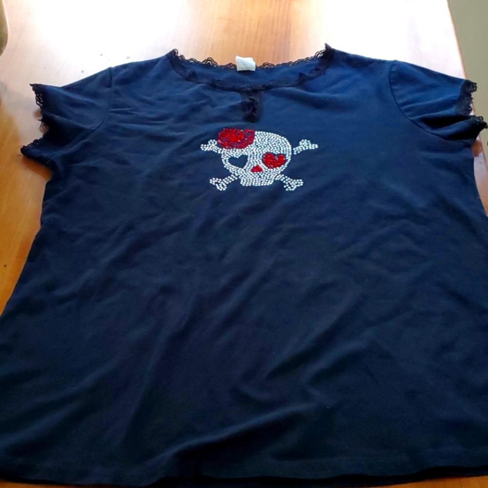 Rose skull T-shirt